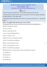 Đề thi giữa kì 1 Sinh 12 Cánh diều - Đề số 1
